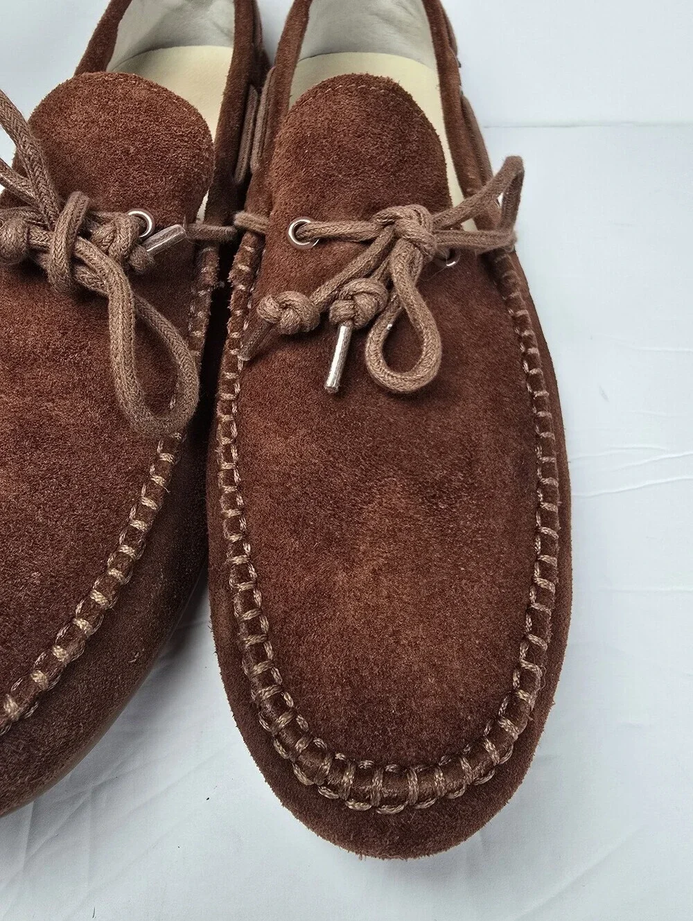 NWOT Cole Haan Mens Air Grant Driver Suede Slip-on Brown Loafers Shoes size 10.5